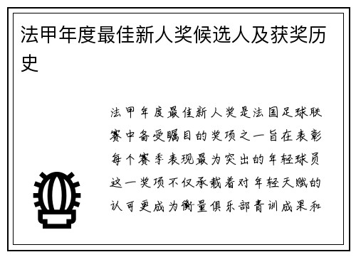 法甲年度最佳新人奖候选人及获奖历史